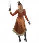 Preview: Steampunk Lady Kleid mit Halsband, Fingerlosen Handschuhen, Minihut