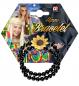 Preview: Hippie Perlenarmband Schwarz mit Sonnenblume