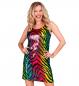 Preview: Party Pailletten Kleid mit Tigermuster Regenbogen