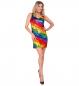 Preview: Party Pailletten Kleid mit Regenbogen Muster