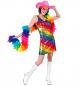 Preview: Party Pailletten Kleid mit Regenbogen Muster