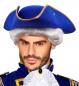 Preview: Dreispitz Tricorn Blau mit Goldkante aus Filz