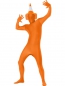 Preview: Morphsuit Orange mit Bauchtasche verdecktem Hosenschlitz