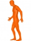 Preview: Morphsuit Orange mit Bauchtasche verdecktem Hosenschlitz