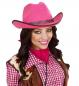 Preview: COWBOYHUT MIT STRASSBAND aus Filz Pink