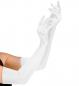 Preview: Weisse lange Satin Stretch Handschuhe 60cm