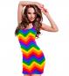 Preview: Party Kleid mit Regenbogen Muster