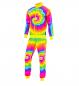 Preview: Hippie Brille mit orangen GläsernJogginganzug Psychedelic Neon Unisex mit Hose und Jacke