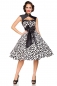 Preview: 50er Vintage Kleid mit Bolero Schwarz Weiss Dots