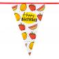 Preview: PE Wimpelkette Fruit 'Happy Birthday' 30 x 20 cm - 6m