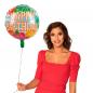 Preview: Folienballon Paradise Happy Birthday zweiseitig Ø45cm