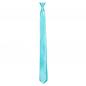 Preview: Krawatte Schlips 50cm Neon Blau Seidenmatt