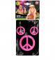 Preview: Neon pinkes Hippie Set Kette und Ohrringe