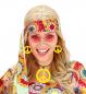 Preview: Neon gelbes Hippie Set Kette und Ohrringe