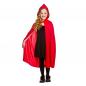 Preview: Roter Umhang mit Kapuze Hooded Cape für Kinder