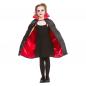 Preview: Kinder Super Deluxe Vampir Umhang Schwarz-Rot 70cm