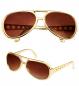 Preview: Elvis Brille in Gold