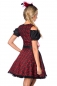 Preview: Dirndline Premium Dirndl mit Bluse Rot/Schwarz