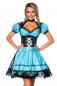 Preview: Dirndline Premium Dirndl mit Bluse Blau/Schwarz