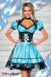 Preview: Dirndline Premium Dirndl mit Bluse Blau/Schwarz