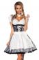 Preview: Dirndline Premium Dirndl mit Bluse Silber/Weiss/Schwarz