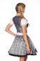 Preview: Dirndline Premium Dirndl mit Bluse Silber/Weiss/Schwarz