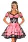 Preview: Dirndline Premium Dirndl mit Bluse Schwarz/Rosa