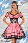 Preview: Dirndline Premium Dirndl mit Bluse Schwarz/Rosa