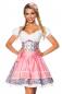 Preview: Dirndline Premium Dirndl mit Bluse Blau/Rosa/Weiss