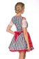 Preview: Dirndline Traditionelles Minidirndl Schwarz Weiss Rot