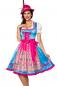 Preview: Dirndline Dirndl mit Blumenschürze Pink/Blau