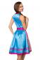 Preview: Dirndline Dirndl mit Blumenschürze Pink/Blau