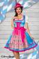 Preview: Dirndline Dirndl mit Blumenschürze Pink/Blau