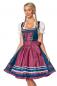 Preview: Dirndline Premium Dirndl Blau/Dunkelrot