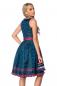 Preview: Dirndline Premium Dirndl Blau/Dunkelrot