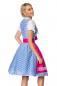 Preview: Dirndline Traditionelles Karodirndl Pink/Blau/Weiss