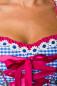 Preview: Dirndline Traditionelles Karodirndl Pink/Blau/Weiss