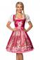 Preview: Dirndline Premium Dirndl mit Stickereien Rosa/Rot