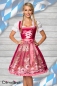 Preview: Dirndline Premium Dirndl mit Stickereien Rosa/Rot