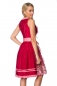 Preview: Dirndline Premium Dirndl mit Stickereien Rosa/Rot