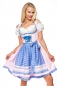 Preview: Dirndline Romantisches Unterbrustdirndl Rosa/Blau