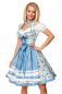 Preview: Romantisches Dirndl mit Blümchen in weiß/blau