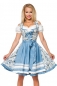 Preview: Romantisches Dirndl mit Blümchen in weiß/blau