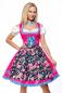 Preview: Dirndline Dirndl mit Blumenschürze Pink gemustert