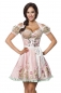 Preview: Dirndline Mini Brokat Dirndl inkl Spitzenbluse Rosa