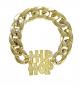 Preview: Goldenes Hip Hop Armband mit Schriftzug