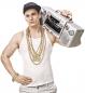 Preview: Goldenes Hip Hop Armband mit Schriftzug