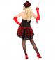 Preview: Damen Burlesque Girl Kostüm Rot Schwarz