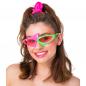 Preview: Zick Zack Neon Sonnenbrille der 80er Jahre