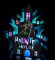 Preview: Haunted House Wanddekoration mit 6 Mehrfarbigen LED Lichtern 35x24 cm